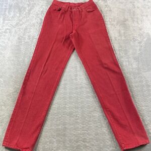 Vintage Levis Jeans 501 Womens 9 Red High Rise Slim Straight Button Fly USA 1993